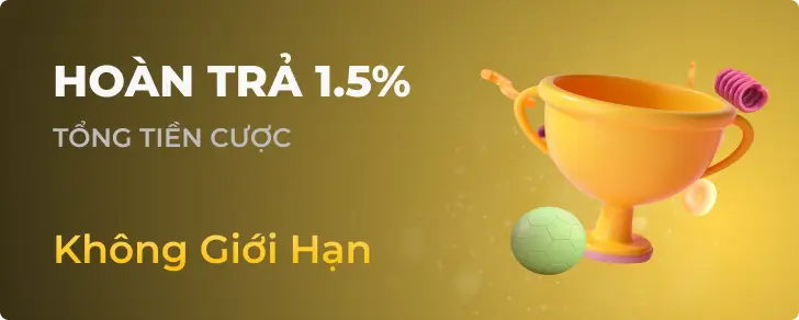 Chương trình hoàn trả 1.5% không giới hạn tại vz998vip